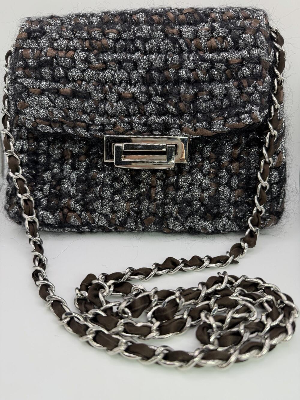 Lorenza Gandaglia Bagatelle Flap Crochet Handmade Crossbody Shoulder Bag Italy